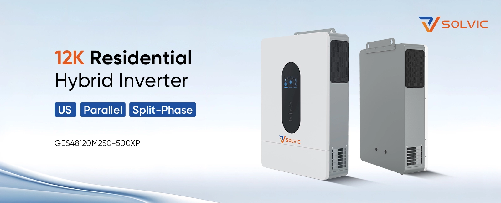 Solvic GES 12kW 120/240V split phase hybrid inverter – 6-unit parallel expansion for US residential and light commercial solar storage